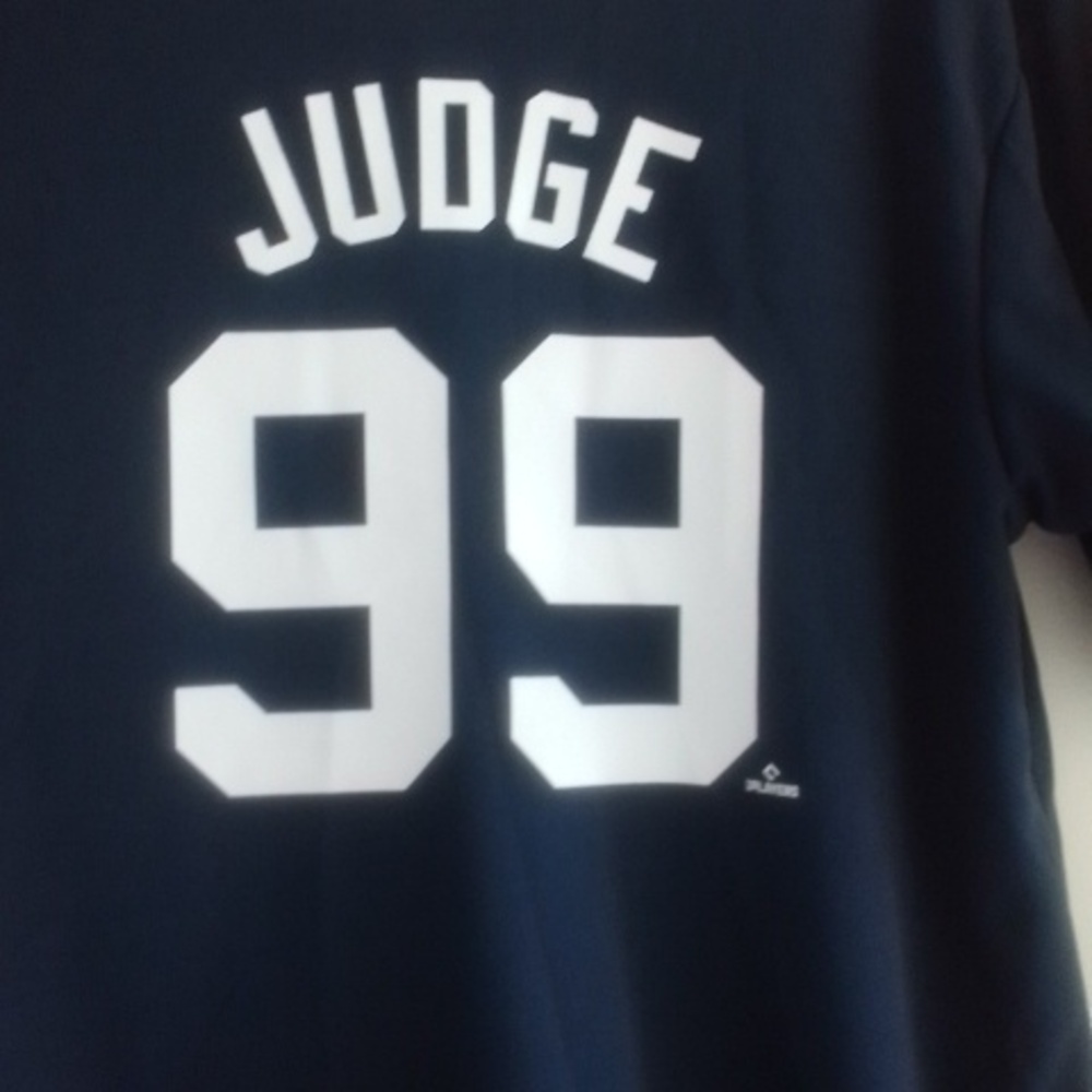 NWT Genuine Merchandise Blue and White Yankees Jersey #99 Judge - Picture 5 of 7